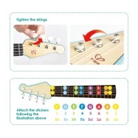 Chitara Ukulele din lemn pentru copii Hape 