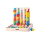Joc logic de reprodus cu margele din lemn, 55 piese, Woodyland