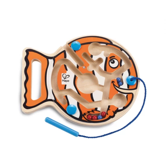 Joc de indemnare din lemn - Labirint magnetic peste Go Fish Go
