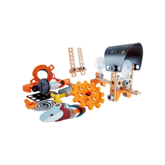 Set constructie din lemn Hape 53 piese - Laborator de stiinta optica Set constructie din lemn Hape 53 piese - Laborator de stiinta optica