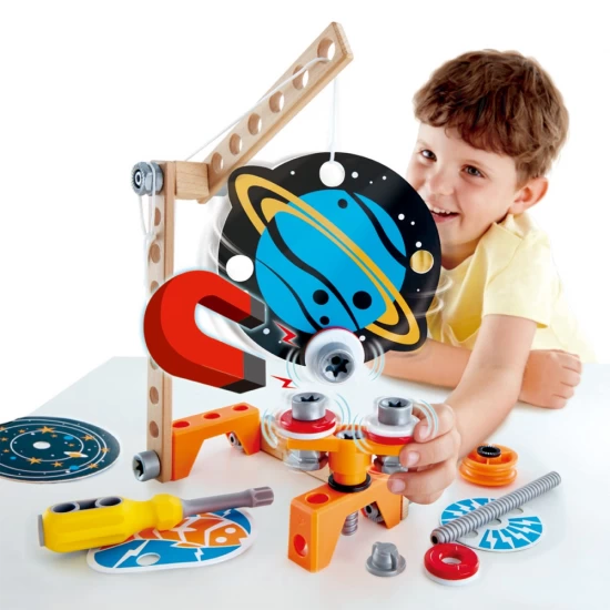 Set de joaca din lemn - Laboratorul cu magneti 34 piese Set de joaca din lemn - Laboratorul cu magneti 34 piese