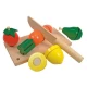 Set de joaca din lemn - Legume si fructe de taiat Set de joaca din lemn - Legume si fructe de taiat