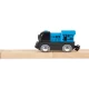 Set trenulet din lemn cu masa de joaca si locomotiva motorizata Hape 70 piese