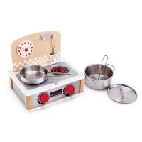 Set de joaca din lemn Hape - Mini aragaz si ustensile