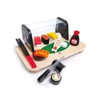 Set de joaca din lemn Hape Sushi 13 piese