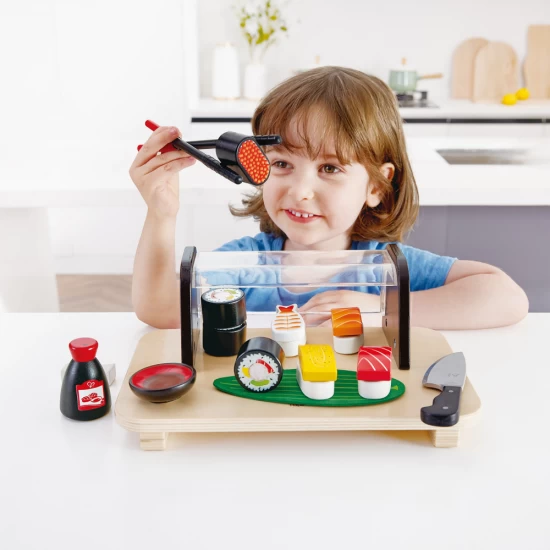 Set de joaca din lemn Hape Sushi 13 piese Set de joaca din lemn Hape Sushi 13 piese