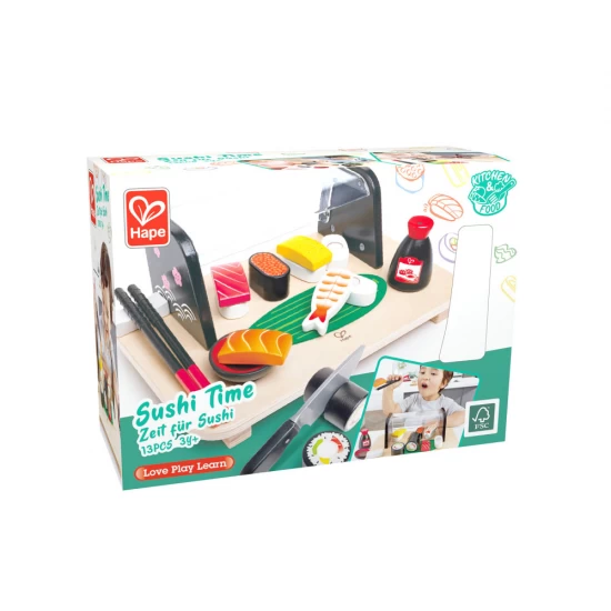 Set de joaca din lemn Hape Sushi 13 piese Set de joaca din lemn Hape Sushi 13 piese