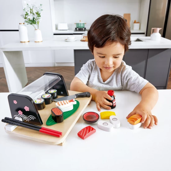 Set de joaca din lemn Hape Sushi 13 piese Set de joaca din lemn Hape Sushi 13 piese