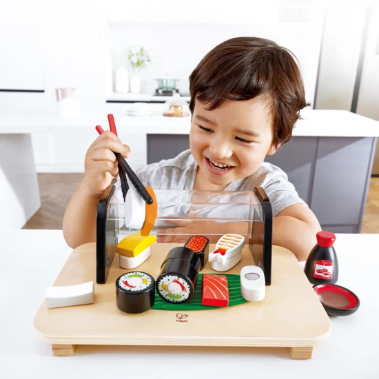 Set de joaca din lemn Hape Sushi 13 piese Set de joaca din lemn Hape Sushi 13 piese