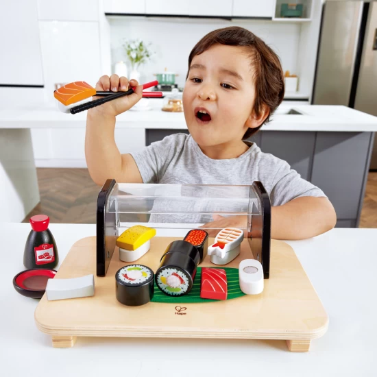 Set de joaca din lemn Hape Sushi 13 piese Set de joaca din lemn Hape Sushi 13 piese