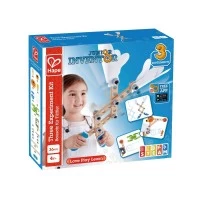 Set de joaca din lemn 3 experimente Hape 37 piese