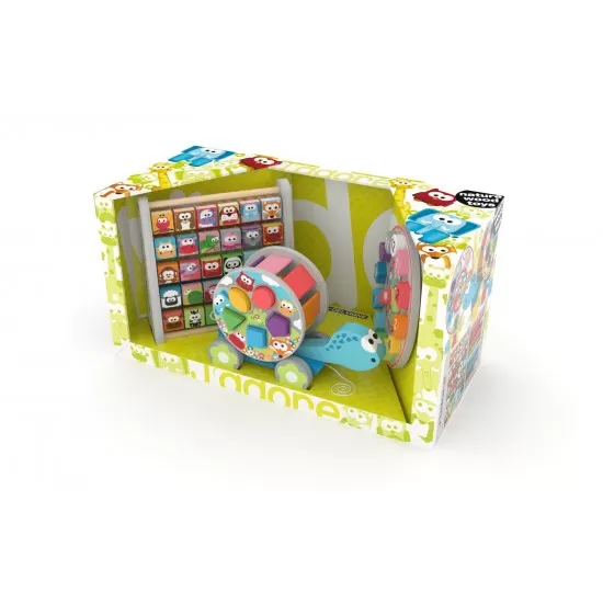 Set 3 jucarii educative din lemn Hape J'adore verde Set 3 jucarii educative din lemn Hape J'adore verde