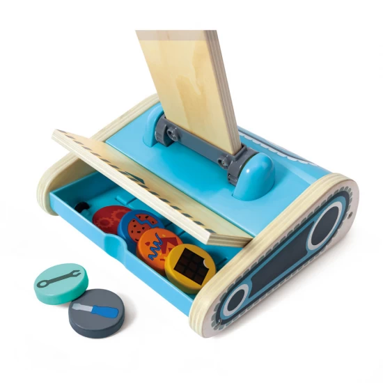 Set de joaca aspirator din lemn Hape 7 piese Set de joaca aspirator din lemn Hape 7 piese
