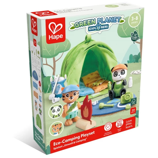 Set de joaca din lemn Hape Eco-Camping 25 piese Set de joaca din lemn Hape Eco-Camping 25 piese