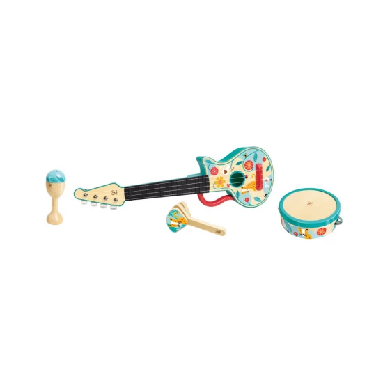 Set de ukulele din lemn 4 in 1 pentru copii Set de ukulele din lemn 4 in 1 pentru copii