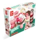 Set de joaca din lemn desert cu capsuni 7 piese Set de joaca din lemn desert cu capsuni 7 piese