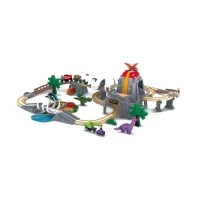 Set de joaca trenulet aventura Dino Hape 61 piese