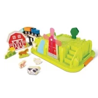 Set de joaca din lemn Hape - Trenuletul de la ferma (40 piese)