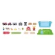 Set de joaca din lemn Hape - Trenulet rural (41 piese)
