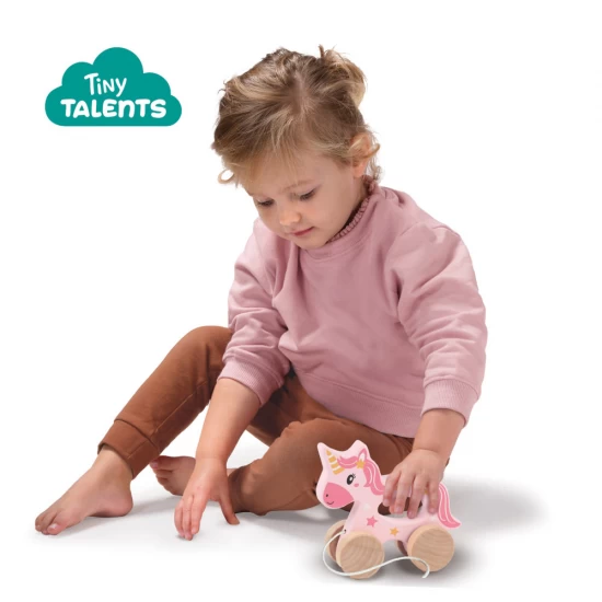 Jucarie din lemn 2 in 1 impinge si trage Unicorn Jucarie din lemn 2 in 1 impinge si trage Unicorn