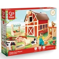 Set de joaca din lemn Ferma Animalelor Hape 33 piese