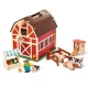 Set de joaca din lemn Ferma Animalelor Hape 33 piese