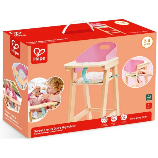 Scaun de masa pentru papusi din lemn Sweet Treats