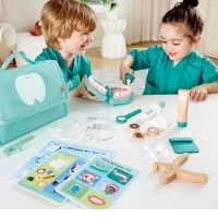 Set de joaca Medic Stomatolog 33 piese cu gentuta Hape