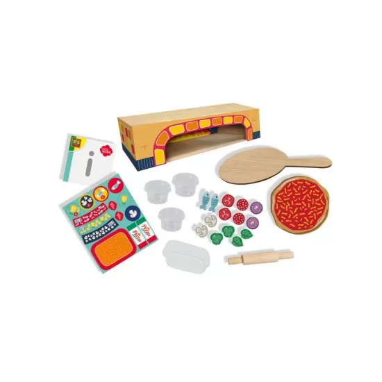 Set de joaca - Cuptor pizza din lemn cu accesorii Set de joaca - Cuptor pizza din lemn cu accesorii