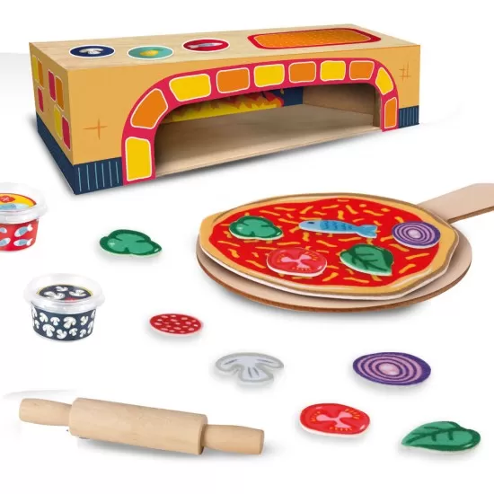 Set de joaca - Cuptor pizza din lemn cu accesorii Set de joaca - Cuptor pizza din lemn cu accesorii