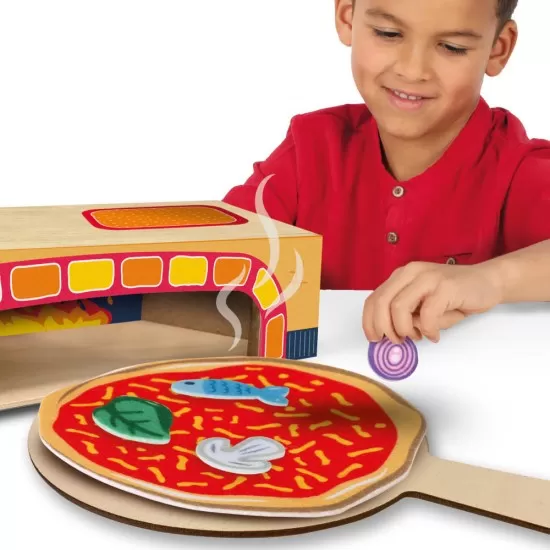 Set de joaca - Cuptor pizza din lemn cu accesorii Set de joaca - Cuptor pizza din lemn cu accesorii