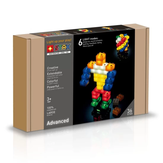 Set de constructie cu lumini Stax Light 36 piese Set de constructie cu lumini Stax Light 36 piese