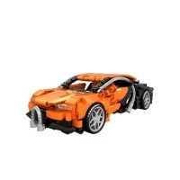 Jucarie tip lego tehnic de constructie masina sport portocalie 404 piese