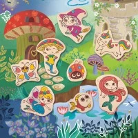 Kit de creat magneti tematica Fantasy pentru copii 17 piese