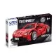 Set de contructie masina sport rosie tip lego tehnic 482 piese Set de contructie masina sport rosie tip lego tehnic 482 piese