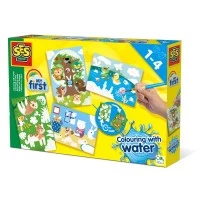 Set pictura cu apa Animale, 4 planse, +12 luni