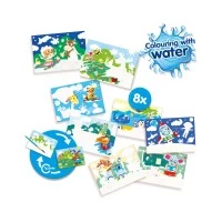 Set pictura cu apa Animale, 8 planse, +12 luni