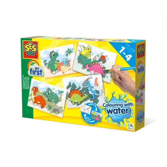 Set Coloreaza cu apa - Dinozauri Set Coloreaza cu apa - Dinozauri