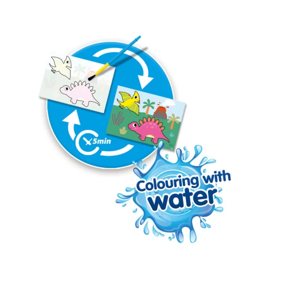 Set Coloreaza cu apa - Dinozauri Set Coloreaza cu apa - Dinozauri