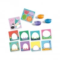 Set pictura cu degetele Animale, 8 cartonase. 3 culori acuarele, +12 luni