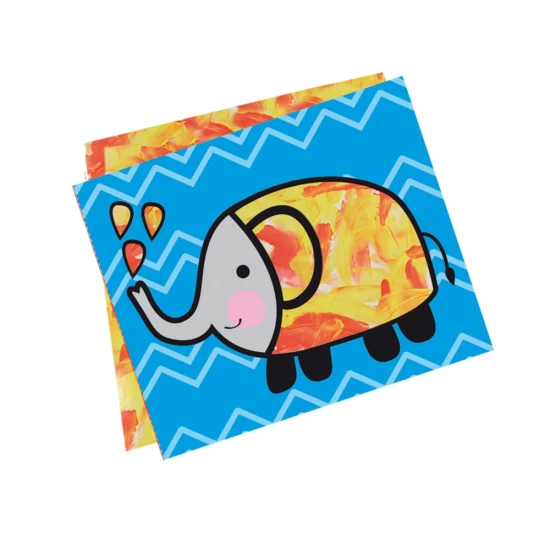 Set pictura cu acuarele pentru degetele si 8 carduri cu animale