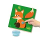 Set creativ de lipit coditele animalelor cu 14 cartonase, 14 codite si lipici, +12 luni