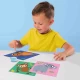 Set creativ de lipit coditele animalelor cu 14 cartonase, 14 codite si lipici, +12 luni