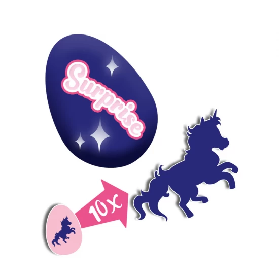 Ou de jucarie pentru copii cu unicorn care eclozeaza in apa Ou de jucarie pentru copii cu unicorn care eclozeaza in apa