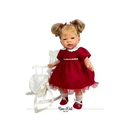 Papusa Nines D'Onil Celia Craciun cu parul blond si miros de vanilie 45 cm Papusa Nines D'Onil Celia Craciun cu parul blond si miros de vanilie 45 cm