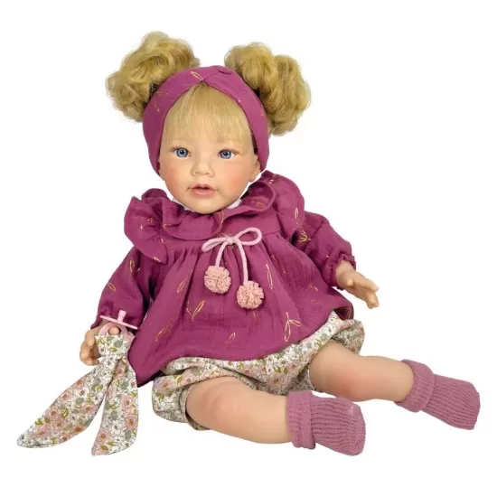 Papusa Nines D'Onil Chloe blonda cu sunete, articulatii si miros de vanilie 48 cm Papusa Nines D'Onil Chloe blonda cu sunete, articulatii si miros de vanilie 48 cm