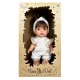 Papusa Nines D'Onil Joy cu parul saten, bentita alba si miros de vanilie 37 cm Papusa Nines D'Onil Joy cu parul saten, bentita alba si miros de vanilie 37 cm