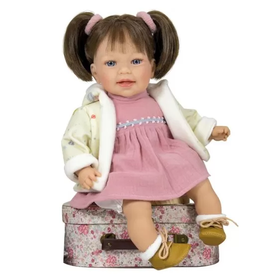 Papusa Nines D'Onil Little Susi cu sunete, parul saten, palton ivory si miros de vanilie 40 cm Papusa Nines D'Onil Little Susi cu sunete, parul saten, palton ivory si miros de vanilie 40 cm