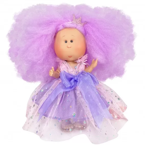 Papusa Nines D'Onil Mia Candy cu parul mov, articulatii si miros de vanilie 30 cm Papusa Nines D'Onil Mia Candy cu parul mov, articulatii si miros de vanilie 30 cm