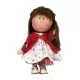 Papusa Nines D'Onil Mia cu parul saten, palton rosu, articulatii si miros de vanilie 30 cm Papusa Nines D'Onil Mia cu parul saten, palton rosu, articulatii si miros de vanilie 30 cm